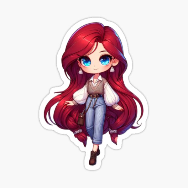 Aperçu de l'œuvre Chibi moderne Ariel 2 créée et vendue par AnimeArtStudio.