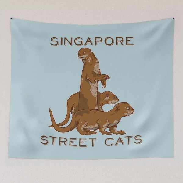 Item preview, Singapore Sea Otter Street Cats designed and sold by piedaydesigns.