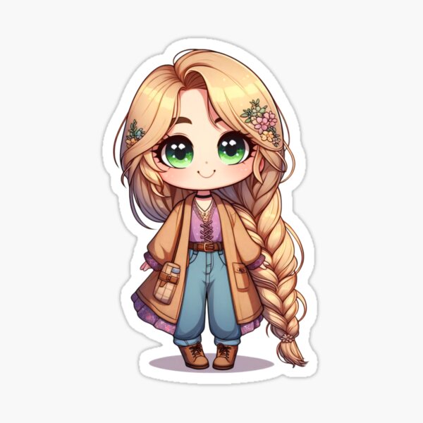 Artikel-Vorschau von Chibi Moderne Rapunzel, designt und verkauft von AnimeArtStudio.