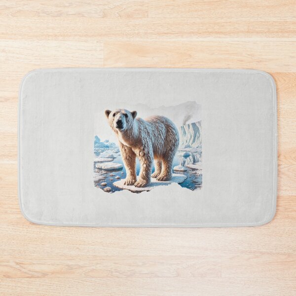 Item preview, Endangered polar bear glacier climate change animal welfare environmental protection sustainability South Pole North Pole polar caps melting designed and sold by Annika Shurafa.