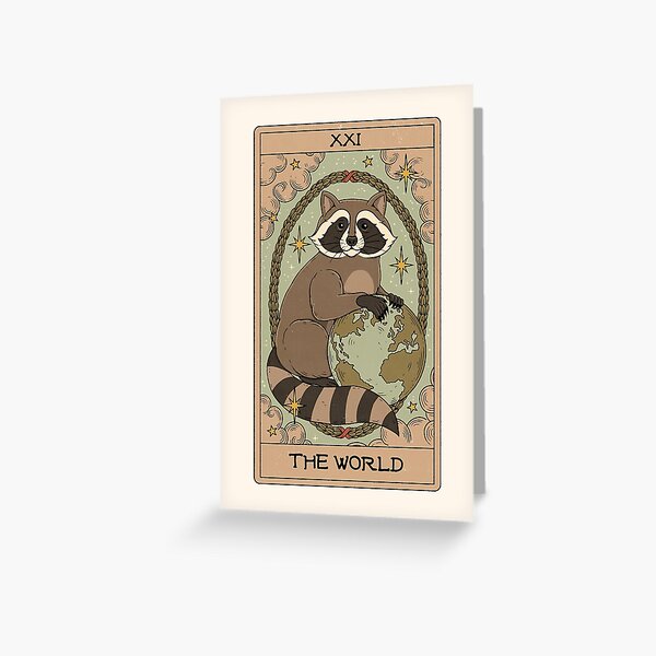 Item preview, The World - Raccoons Tarot designed and sold by Thiago Corrêa.