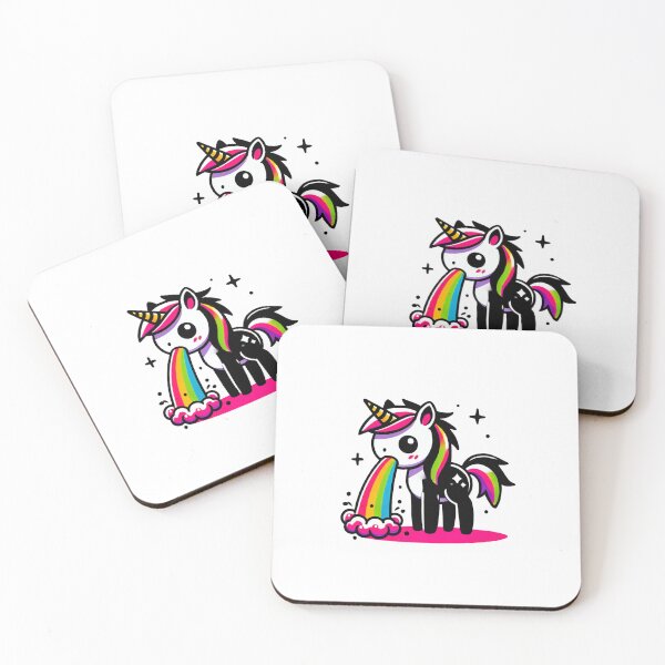 Item preview, Stylish Unicorns making Rainbows designed and sold by 3DAF.