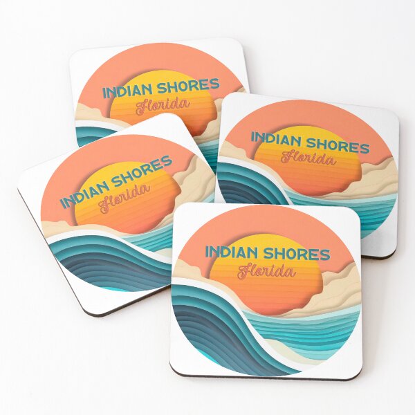Item preview, Indian Shores Florida Abstract Retro Sunset Waves Artwork designed and sold by Mandeville Photography.