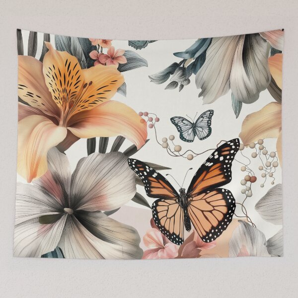 Item preview, Flowers with butterflies  designed and sold by Sijtipat.
