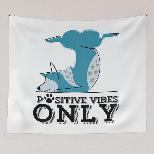 Item preview, Positive vibes only dog yoga designed and sold by prsagar01.