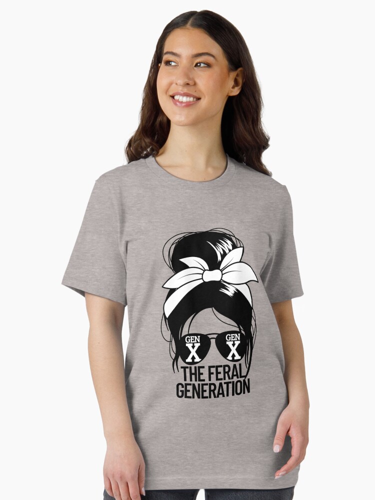 Thumbnail 2 of 7, Essential T-Shirt, Gen X The Feral Generation Women's Messy Bun Gen X Gear designed and sold by DynamicDesign.