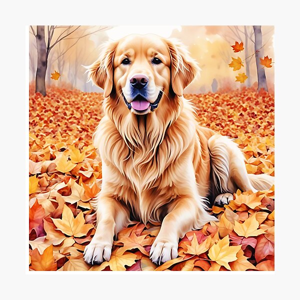 Item preview, Golden Retriever In Autumn designed and sold by TheAnimalZ00.