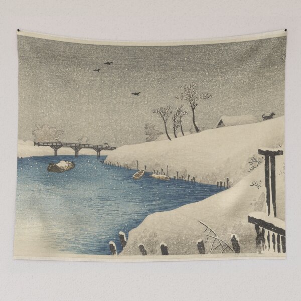 Item preview, Snow on Ayase river designed and sold by RetroVoyages.