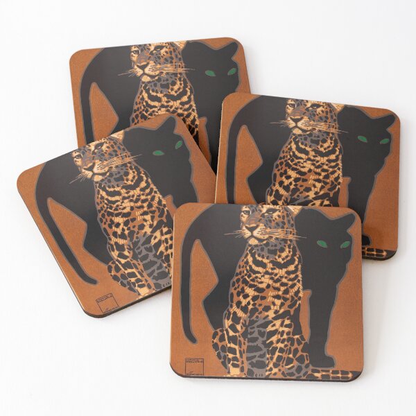 Artikelvorschau, Leopard und Panther Münchner Zoo 1912 entworfen und verkauft von RetroVoyages.