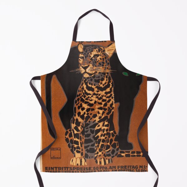 Item preview,  Leopard And Panther Munich Zoo 1912 designed and sold by RetroVoyages.