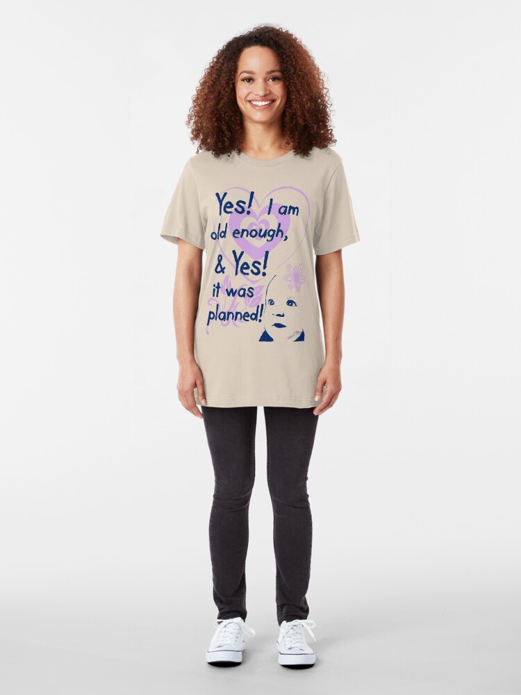 Alternate view of Planned! Pregnancy t-shirt Slim Fit T-Shirt