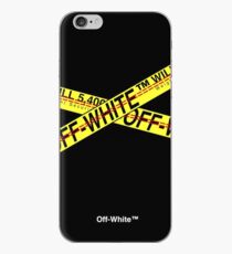 Vinilo o funda para iPhone Línea policial blanca