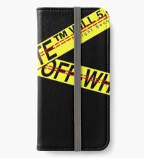 Vinilo o funda para iPhone Línea policial blanca