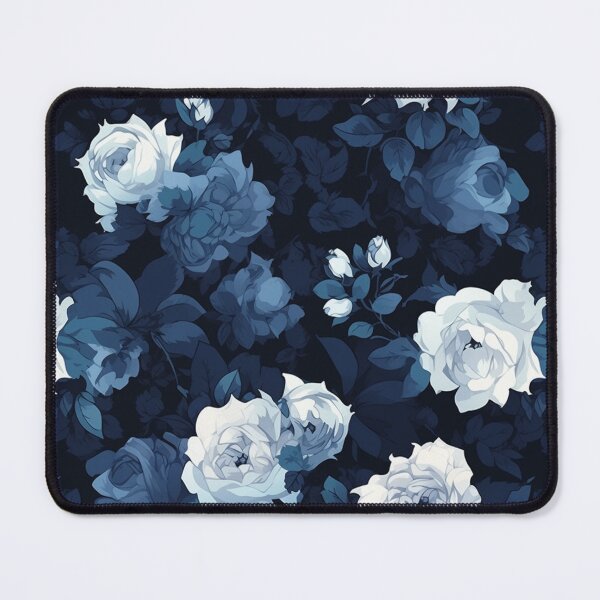 Item preview, White & Blue Roses | Seamless designed and sold by Unrooted.