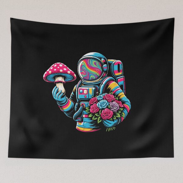 Item preview, Trippy Astronaut Art Space Traveller Mushroom designed and sold by Dressed For  Duty.