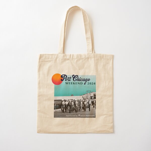 Port Chicago Weekend 2024 - Branded Blue Summer Graphic Cotton Tote Bag