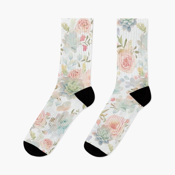 Artikelvorschau, nahtloses Aquarellmuster mit einem Mix aus Sukkulenten und Wüstenblumen entworfen und verkauft von DMay-art.