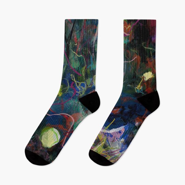 Item preview, Moody Abstract Lines Handpainted designed and sold by leahgay.