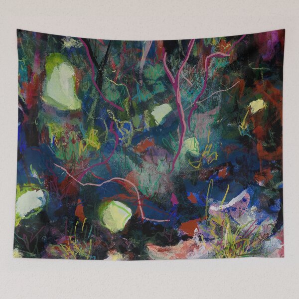 Item preview, Moody Abstract Lines Handpainted designed and sold by leahgay.