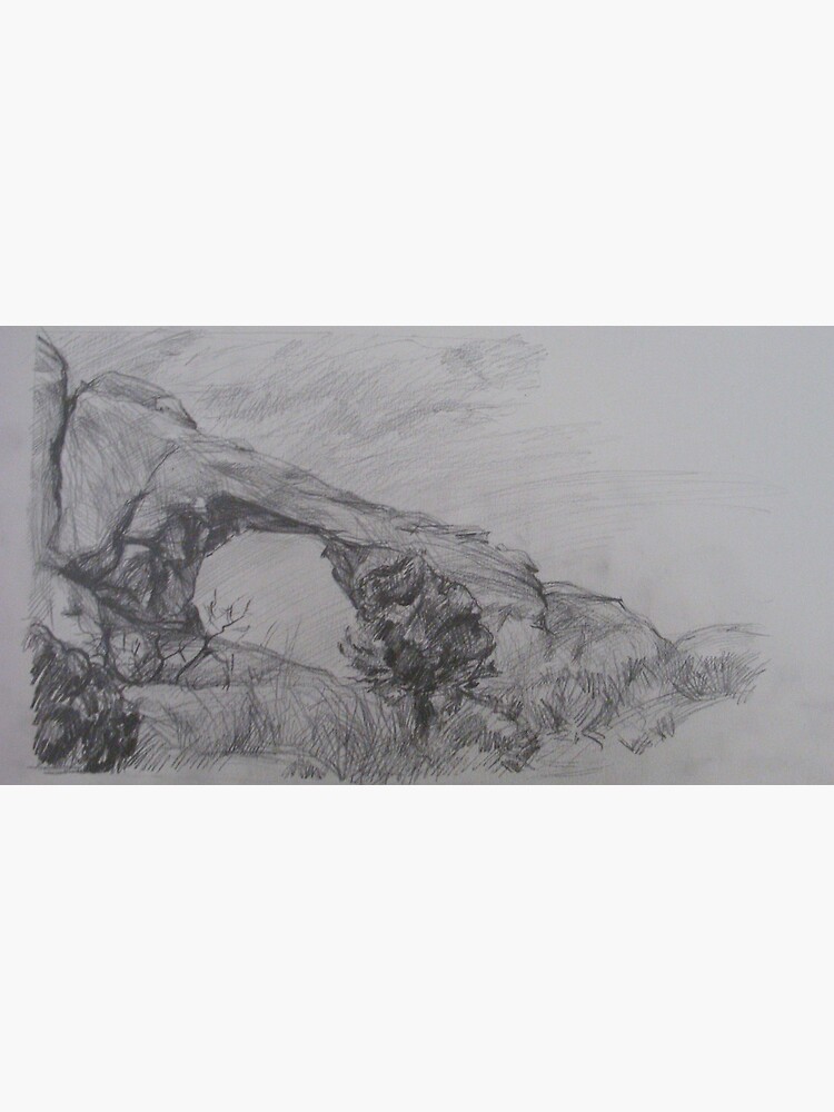Thumbnail 3 of 3, Art Print, Arch in Utah (pencil sketch) designed and sold by Anthropolog.