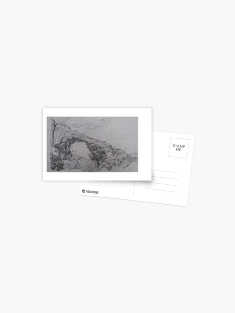 Thumbnail 1 of 2, Postcard, Arch in Utah (pencil sketch) designed and sold by Anthropolog.