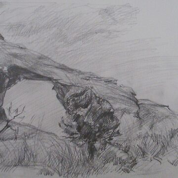 Artwork thumbnail, Arch in Utah (pencil sketch) by Anthropolog