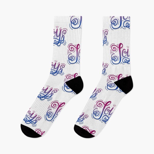Item preview, Joy Hand Lettering Bi Bisexual Pride Pink Purple Blue designed and sold by JoyfulJen.