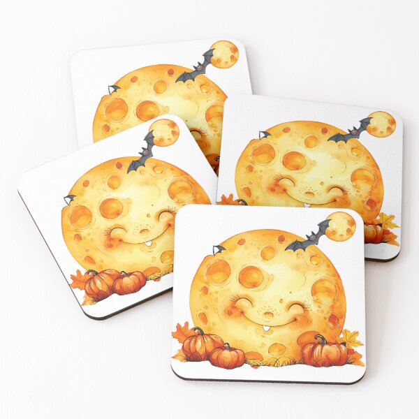 Item preview, Moonlit Mirth: A Cheery Halloween Moon designed and sold by ManeeStore.