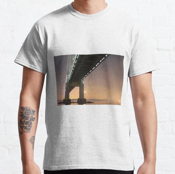  Self-Anchored Suspension Bridge, Early Morning, Nature, Mother Earth, Environment, Wildlife, Flora, Kind, Grain, Park Classic T-Shirt