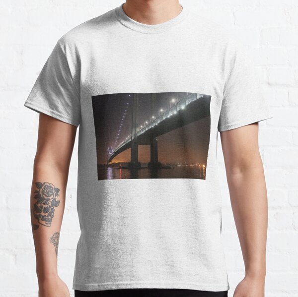    Self-Anchored Suspension Bridge, Early Morning, Nature, Mother Earth, Environment, Wildlife, Flora, Kind, Grain, Park Classic T-Shirt