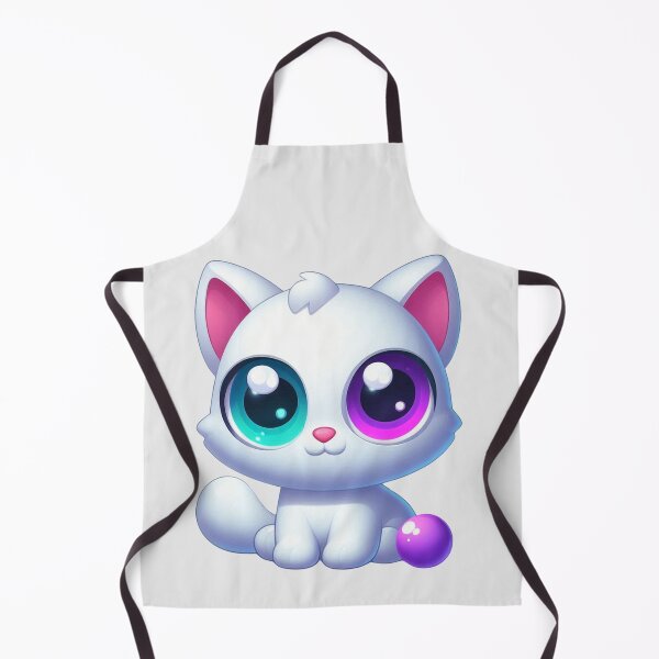 Item preview, Cartoon Images of White Cats with Heterochromatic Eyes designed and sold by SellG00Ds.