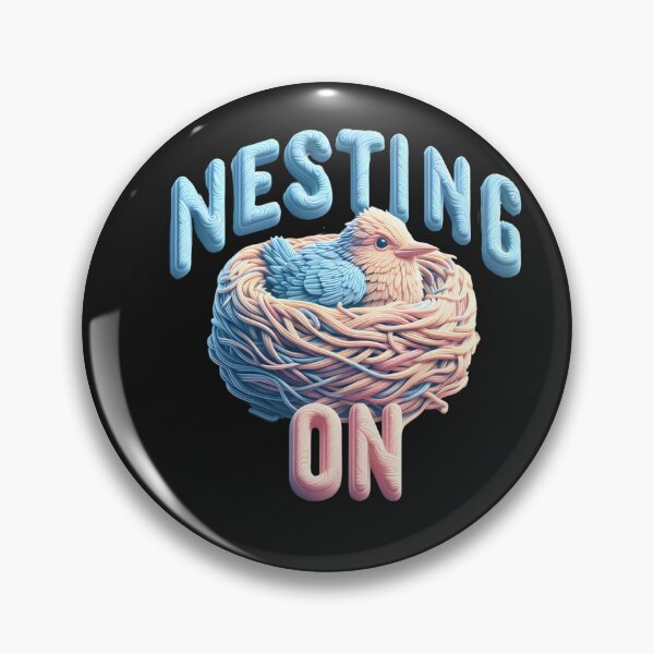 Item preview, Cute Bird in Nest with Nesting On Text, Baby Announcement Design designed and sold by StyLeHi.