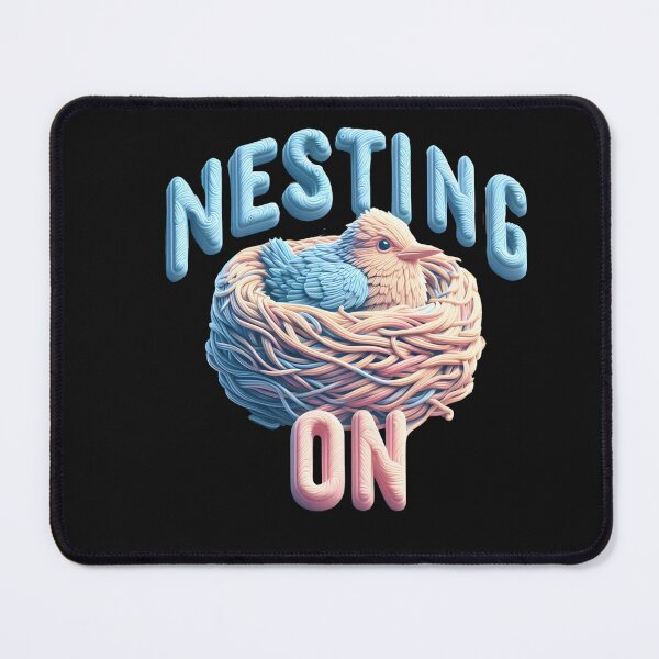Item preview, Cute Bird in Nest with Nesting On Text, Baby Announcement Design designed and sold by StyLeHi.