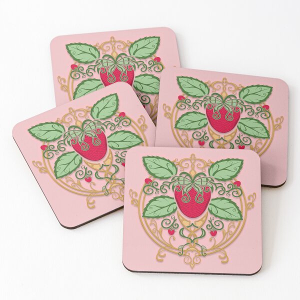 Item preview, Nouveau Strawberry Pattern Pink by JoyzArtz designed and sold by JoyzArtz.