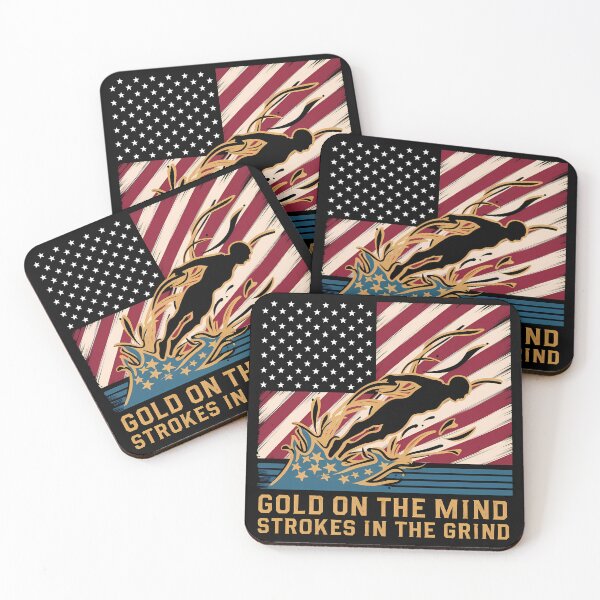 Item preview, Gold On The Mind, Strokes In The Grind, Swimming designed and sold by decorwonders.