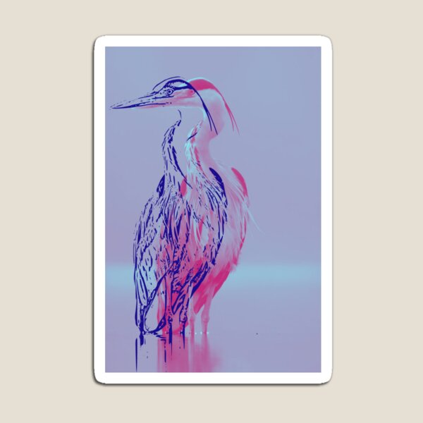 Item preview, Heron Glitching Bleu Red Only designed and sold by KidaDiNicchi.