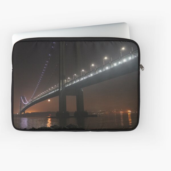  Self-Anchored Suspension Bridge, Early Morning, Nature, Mother Earth, Environment, Wildlife, Flora, Kind, Grain, Park Laptop Sleeve