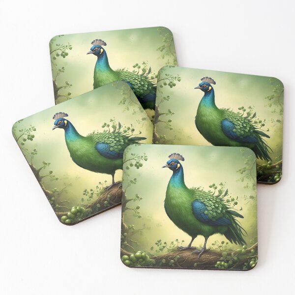 Item preview, GREEN PEA FOWL designed and sold by PIGCASSOSAIART.