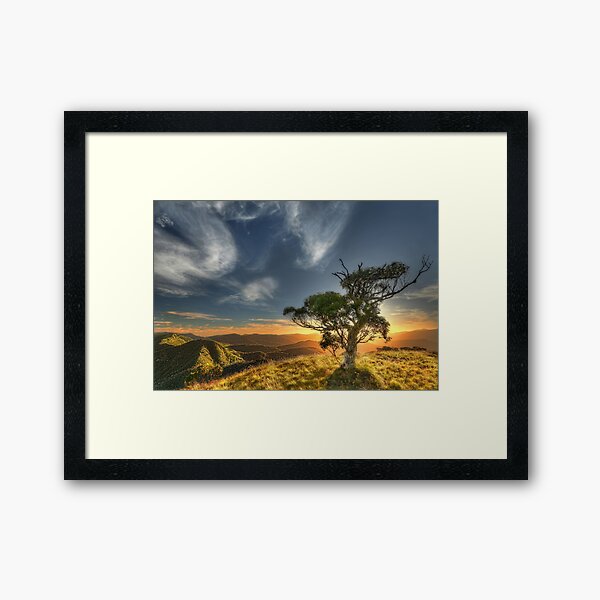 Summer sunset, Mount Speculation Framed Art Print