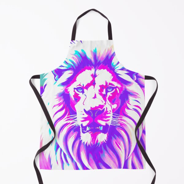 Item preview, Purple, Pink, and White Lion in Majestic Pose designed and sold by GrizzlyCollective.
