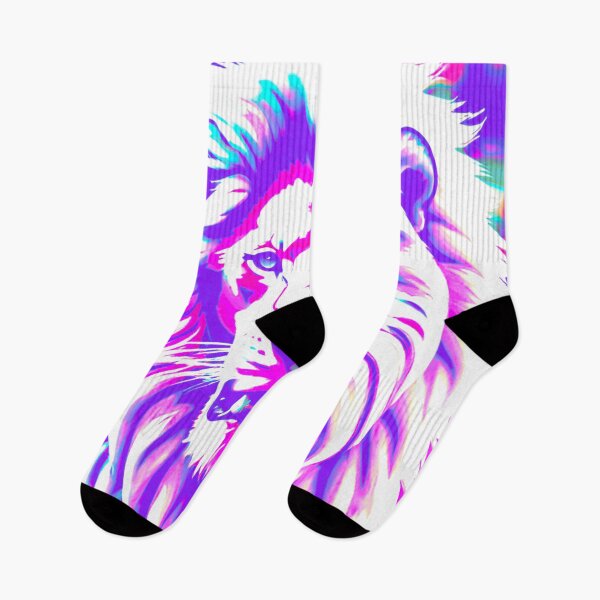Item preview, Purple, Pink, and White Lion in Majestic Pose designed and sold by GrizzlyCollective.
