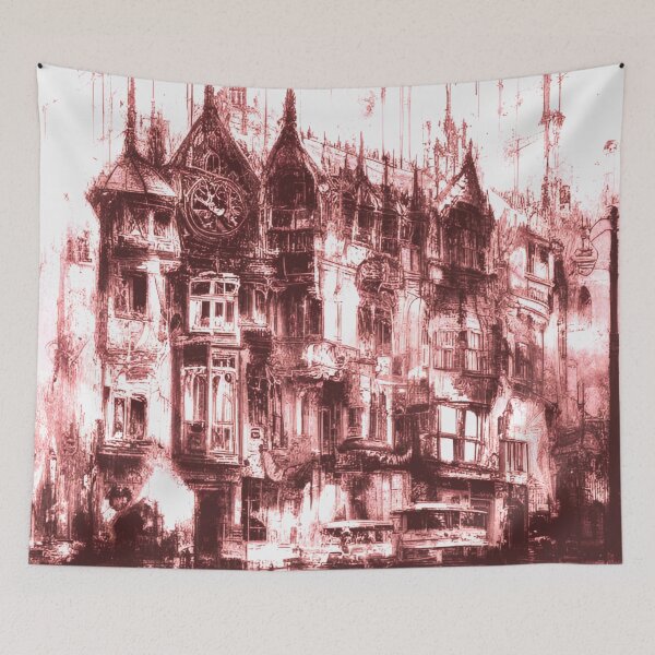 Item preview, Old-Fashioned 1800s London Cityscape Artwork designed and sold by GrizzlyCollective.