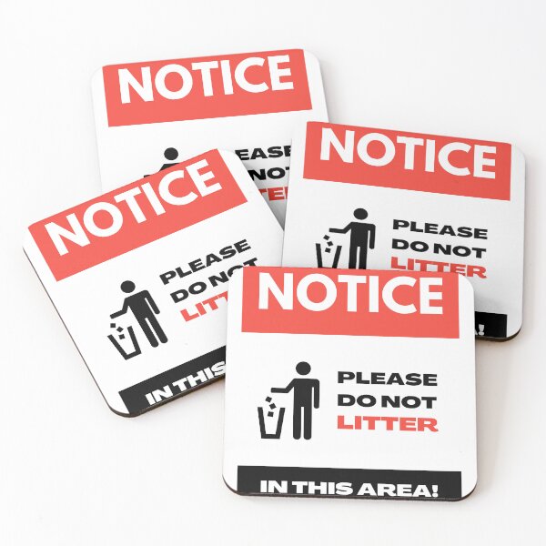 Item preview, Please Do Not Litter Sign - Keep Area Clean with This Clear Anti-Littering Sign for Public Spaces and Private Properties designed and sold by crazymessygirl.