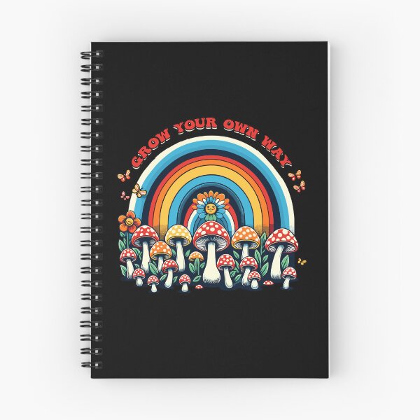 Item preview, Grow Your Own Way Rainbow Mushrooms Flower Groovy Vintage designed and sold by Dressed For  Duty.