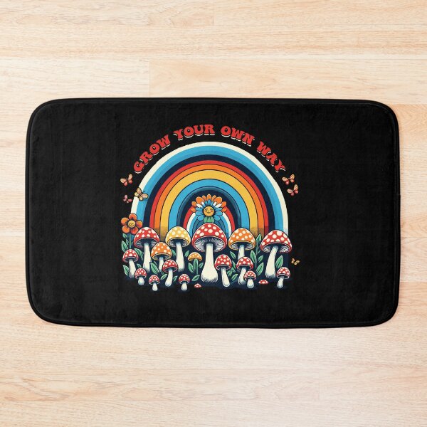 Item preview, Grow Your Own Way Rainbow Mushrooms Flower Groovy Vintage designed and sold by Dressed For  Duty.
