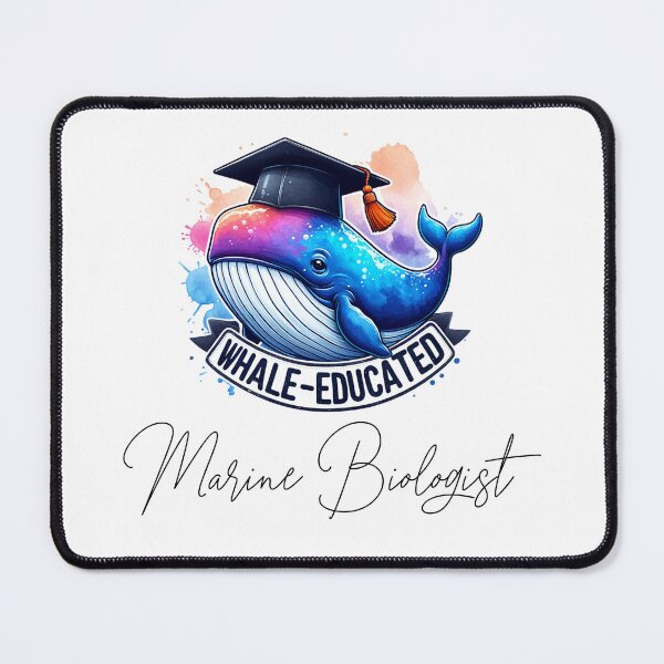 Item preview, Well-Educated Marine Biologist - "Whale-Educated Marine Biologist" - Watercolor design designed and sold by Fun-N-Cool-Tees.
