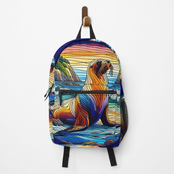 Item preview, Stained glass Sea lion designed and sold by Catherine Harrison.