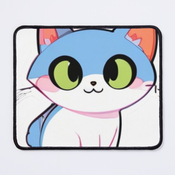 Item preview, Blue cat cut designed and sold by Fantasy and anime natural landscape art.