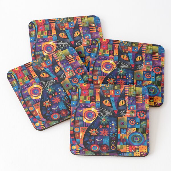 Item preview, Bright Vivid Color Cat designed and sold by Myra365Art.