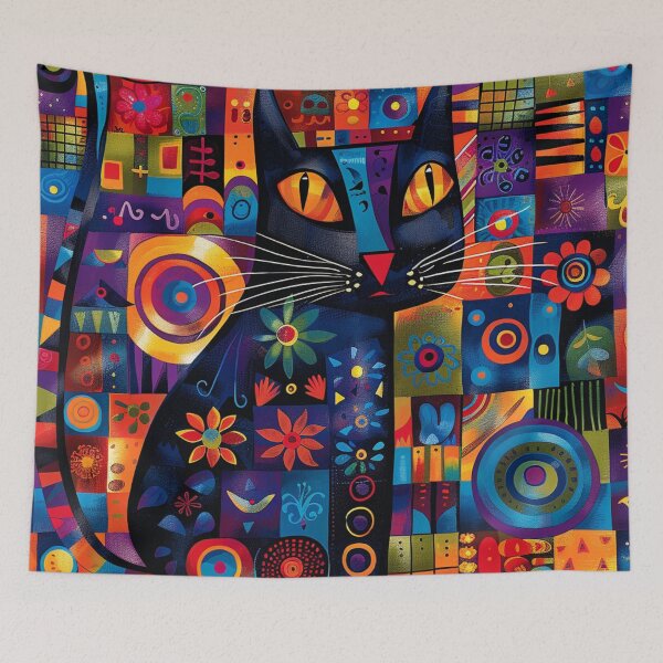 Item preview, Bright Vivid Color Cat designed and sold by Myra365Art.